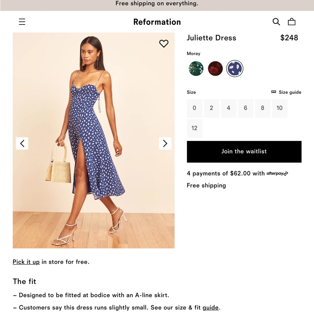 Reformation Juliet dress